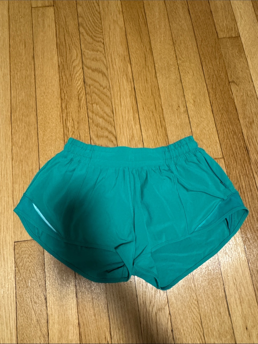 Neon Green Lululemon Hotty Hot Low Rise 2.5 Inch Inseam Shorts